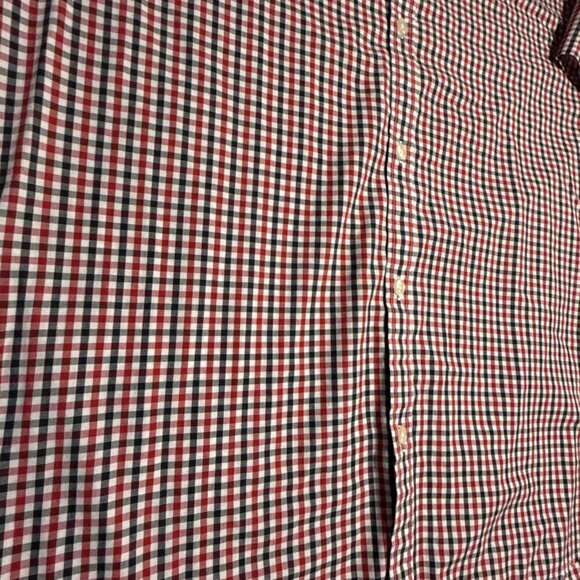 H&M Men Button Up Shirt Short Sleeve Slim Fit XLG Red, White, Blue, Plaid - Picture 2 of 8